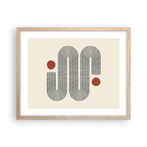 Affiche dans un chêne clair - Poster - Du début à la fin - 50x40 cm