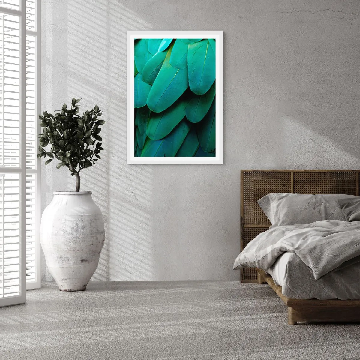 Affiche dans un cadre blanc - Poster - Perfection de la nature du perroquet - 30x40 cm
