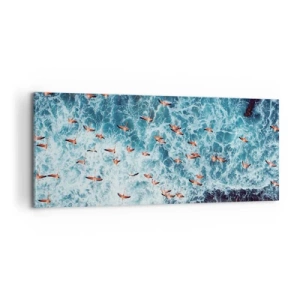 Impression sur toile - Image sur toile - Défilé du bord de mer - 100x40 cm