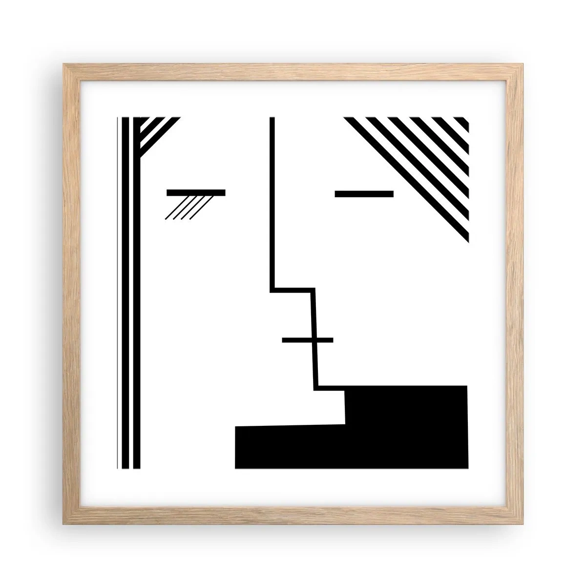 Affiche dans un chêne clair - Poster - Juste un baiser - 40x40 cm