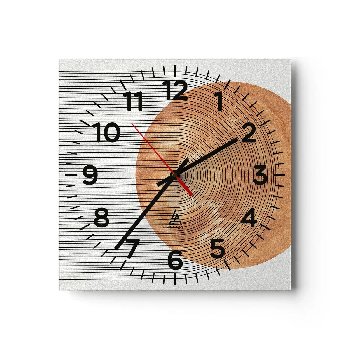 Horloge murale - Pendule murale - Composition solaire - 30x30 cm