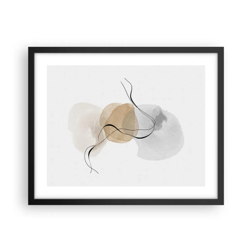 Affiche dans un cadre noir - Poster - Perles d'air - 50x40 cm