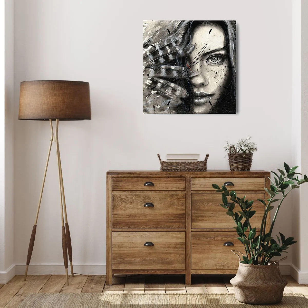 Horloge murale - Pendule murale - Beauté sauvage - 30x30 cm