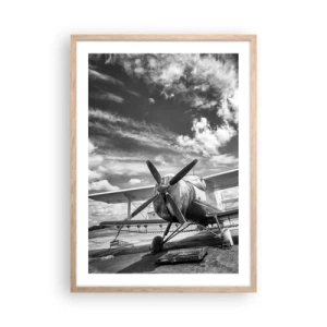 Affiche dans un chêne clair - Poster - Je suis impatient! - 50x70 cm