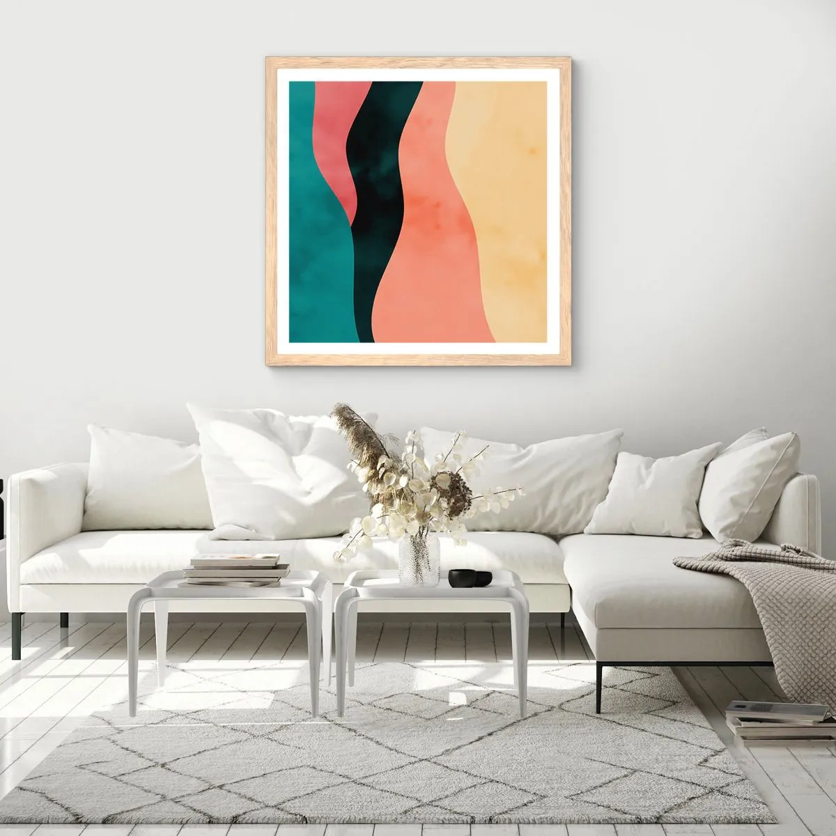 Affiche dans un chêne clair - Poster - Conformité non-conforme - 60x60 cm