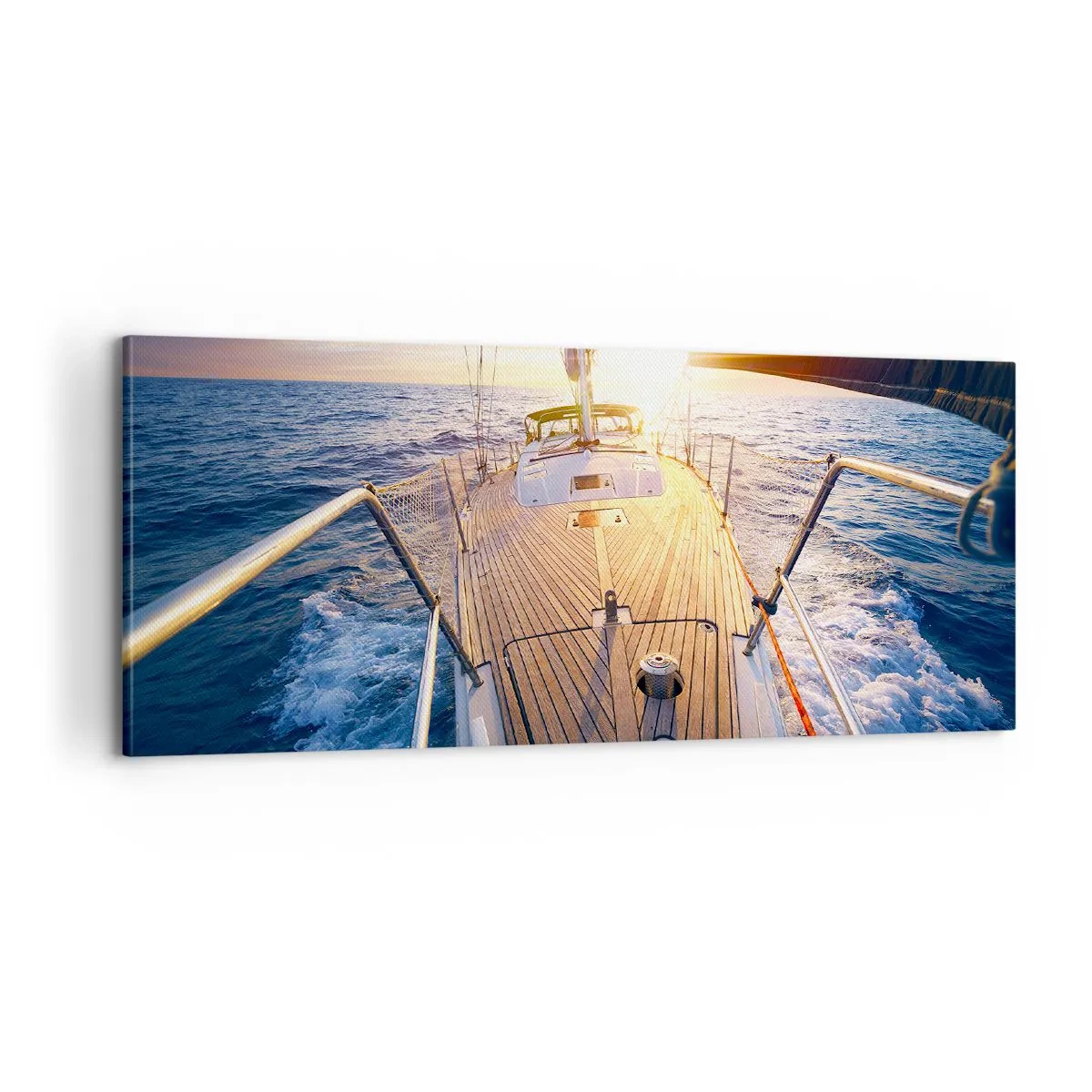Impression sur toile - Image sur toile - Courir sur les vagues - 100x40 cm
