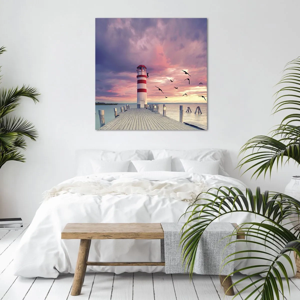 Impression sur toile - Image sur toile - C'est l'heure d'aller au port - 50x50 cm