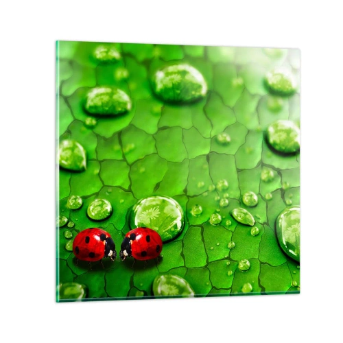 Impression sur verre - Image sur verre - Rendez-vous au vert - 30x30 cm