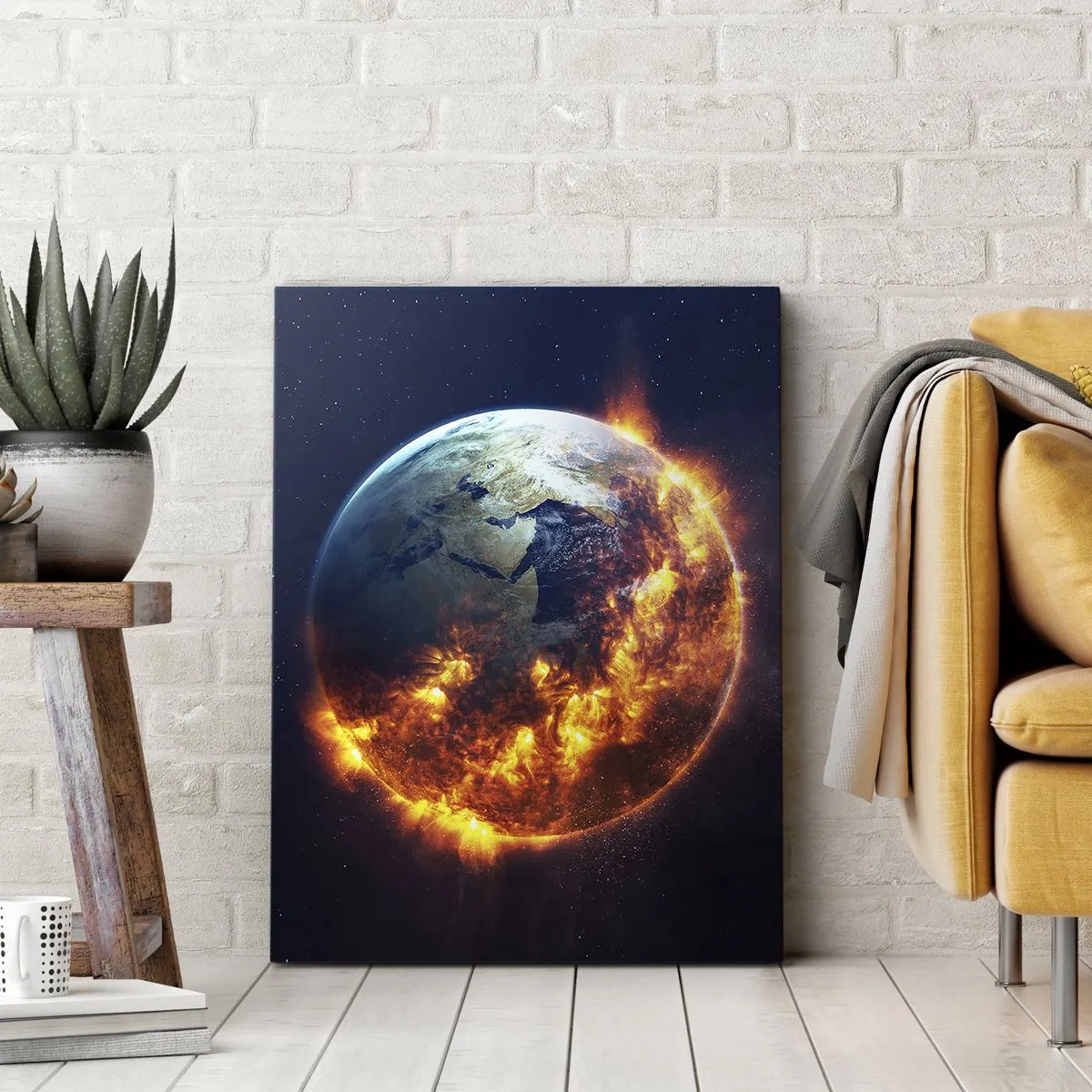 Impression sur toile - Image sur toile - La flamme de l'apocalypse - 45x80 cm
