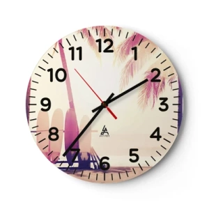 Horloge murale - Pendule murale - Ca va être une journée magnifique - 30x30 cm