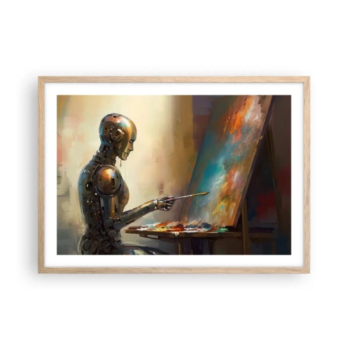 Affiche dans un chêne clair - Poster - L'art du futur - 70x50 cm