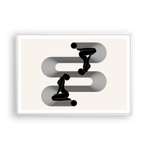 Affiche dans un cadre blanc - Poster - Symétrie sensuelle - 100x70 cm
