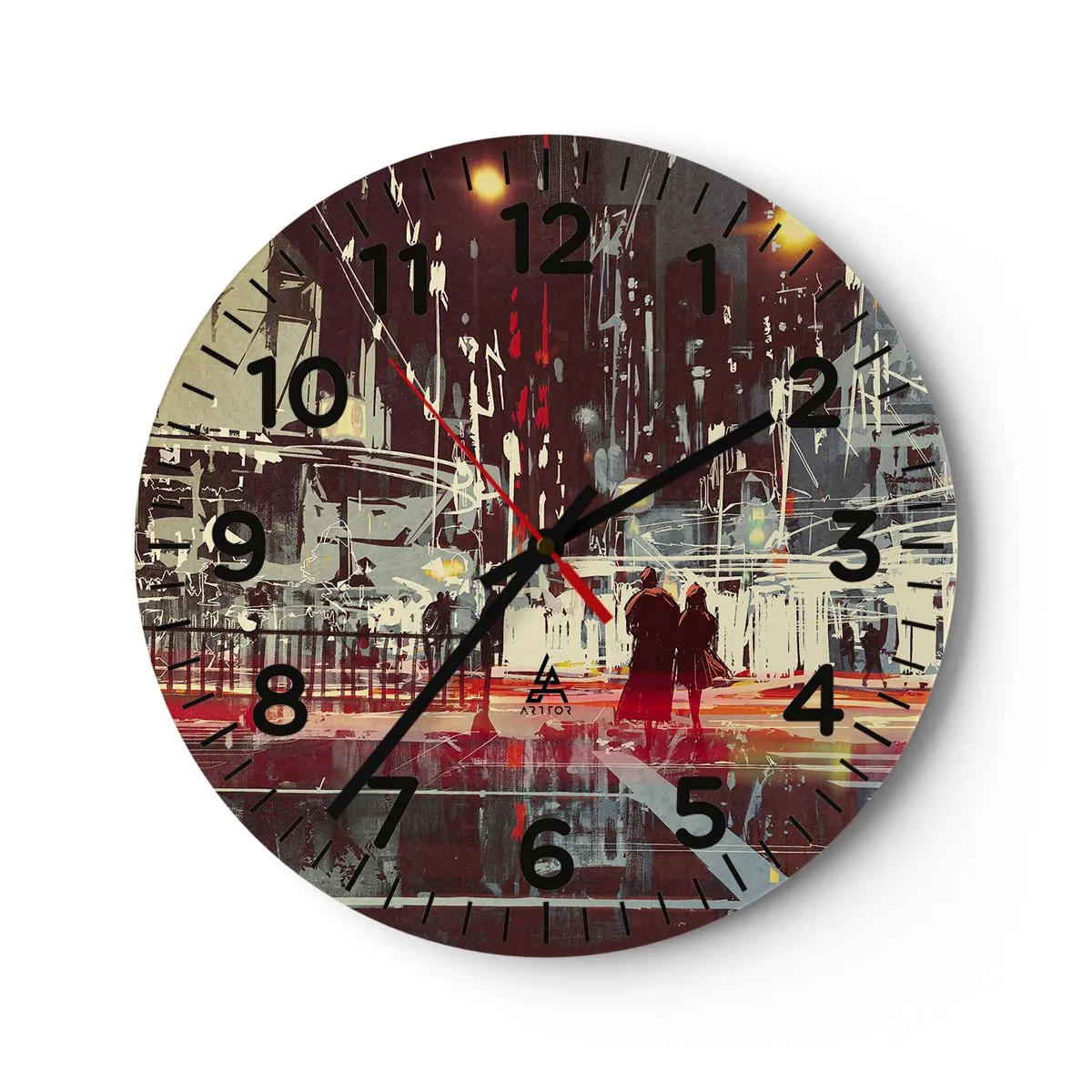 Horloge murale - Pendule murale - Une grande traversée de ville - 30x30 cm