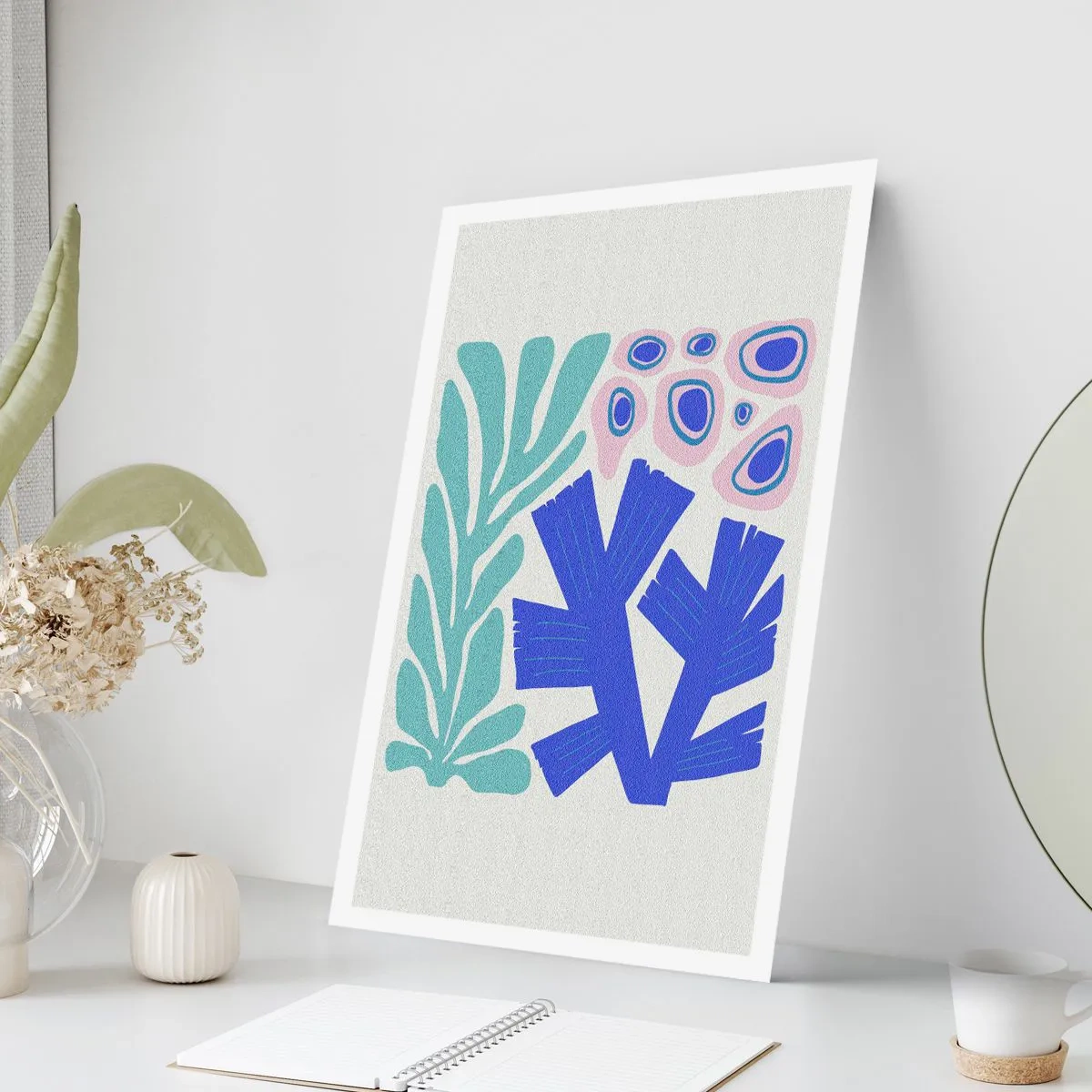 Affiche - Poster - Graphiques stylisés de plantes et de coraux sous-marins - 50x70cm - Jardin sous-marin - Décoration murale moderne pour le salon et la chambre ARTTOR