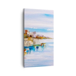 Impression sur toile - Image sur toile - Un havre urbain multicolore - 45x80 cm