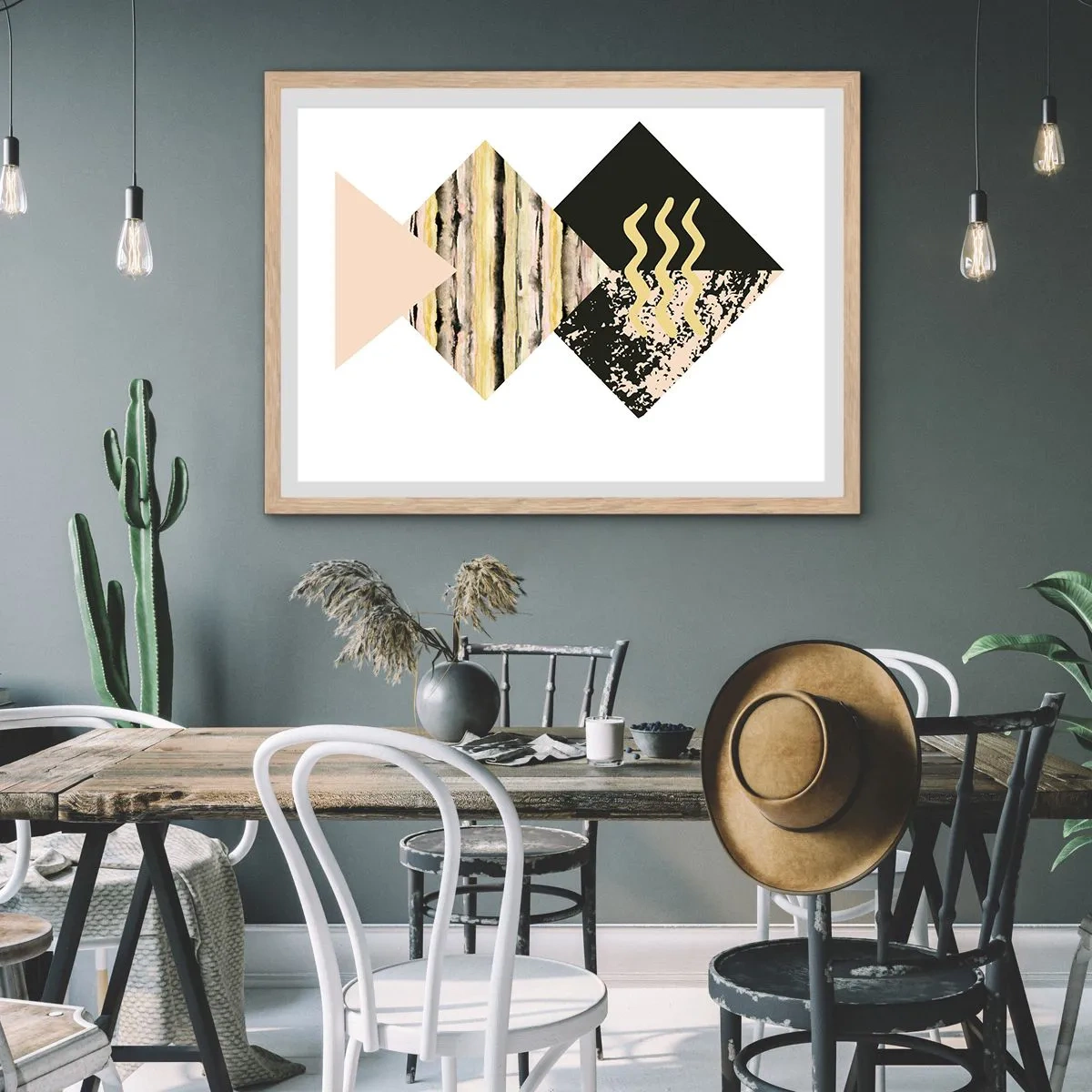 Affiche dans un chêne clair - Poster - Pas si simple - 70x50 cm