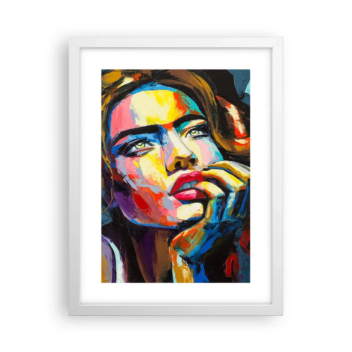 Affiche dans un cadre blanc - Poster - Les rêves volent dans le ciel comme des oiseaux - 30x40 cm