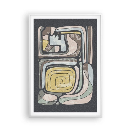 Affiche dans un cadre blanc - Poster - L'abstraction dans l'esprit précolombien - 70x100 cm