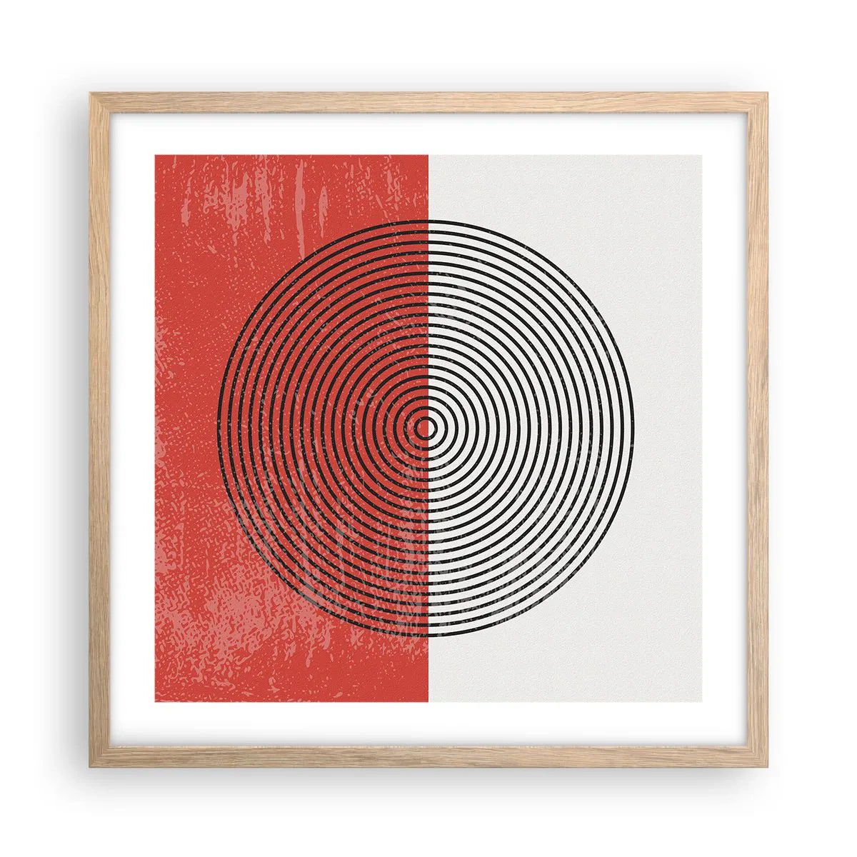 Affiche dans un chêne clair - Poster - Dans le mille - 50x50 cm