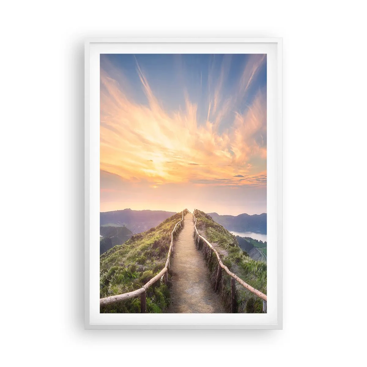 Affiche dans un cadre blanc - Poster - Proche du ciel - 61x91 cm