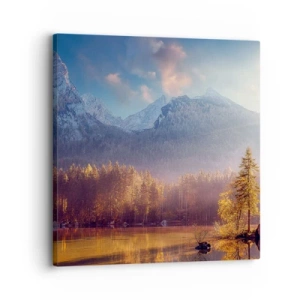 Impression sur toile - Image sur toile - Dans les montagnes et les vallées - 30x30 cm