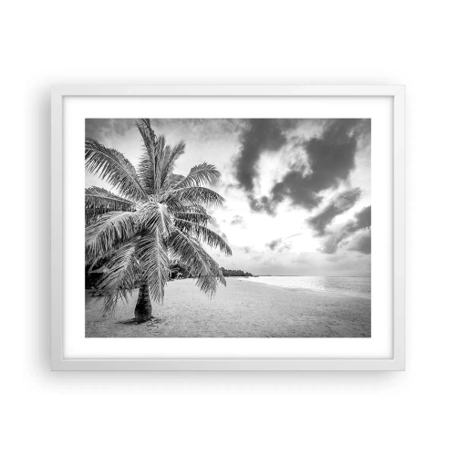 Affiche dans un cadre blanc - Poster - Quand tu aspires à la solitude - 50x40 cm