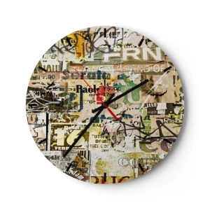 Horloge murale - Pendule murale - Oh, il se passe quelque chose... - 40x40 cm