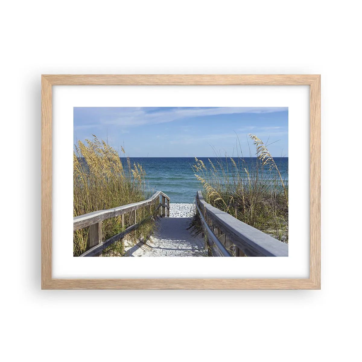 Affiche dans un chêne clair - Poster - Au soleil, sous le vent - 40x30 cm