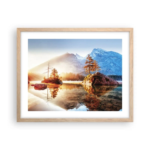 Affiche dans un chêne clair - Poster - La nature sous un nouveau jour - 50x40 cm