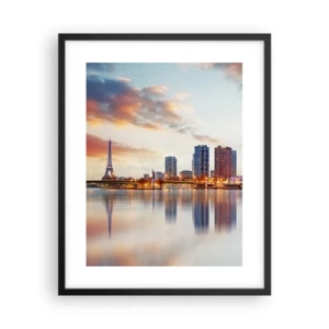 Affiche dans un cadre noir - Poster - La tranquillité monumentale de Paris - 40x50 cm