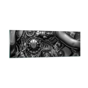 Impression sur verre - Image sur verre - Poésie mécanique - 90x30 cm