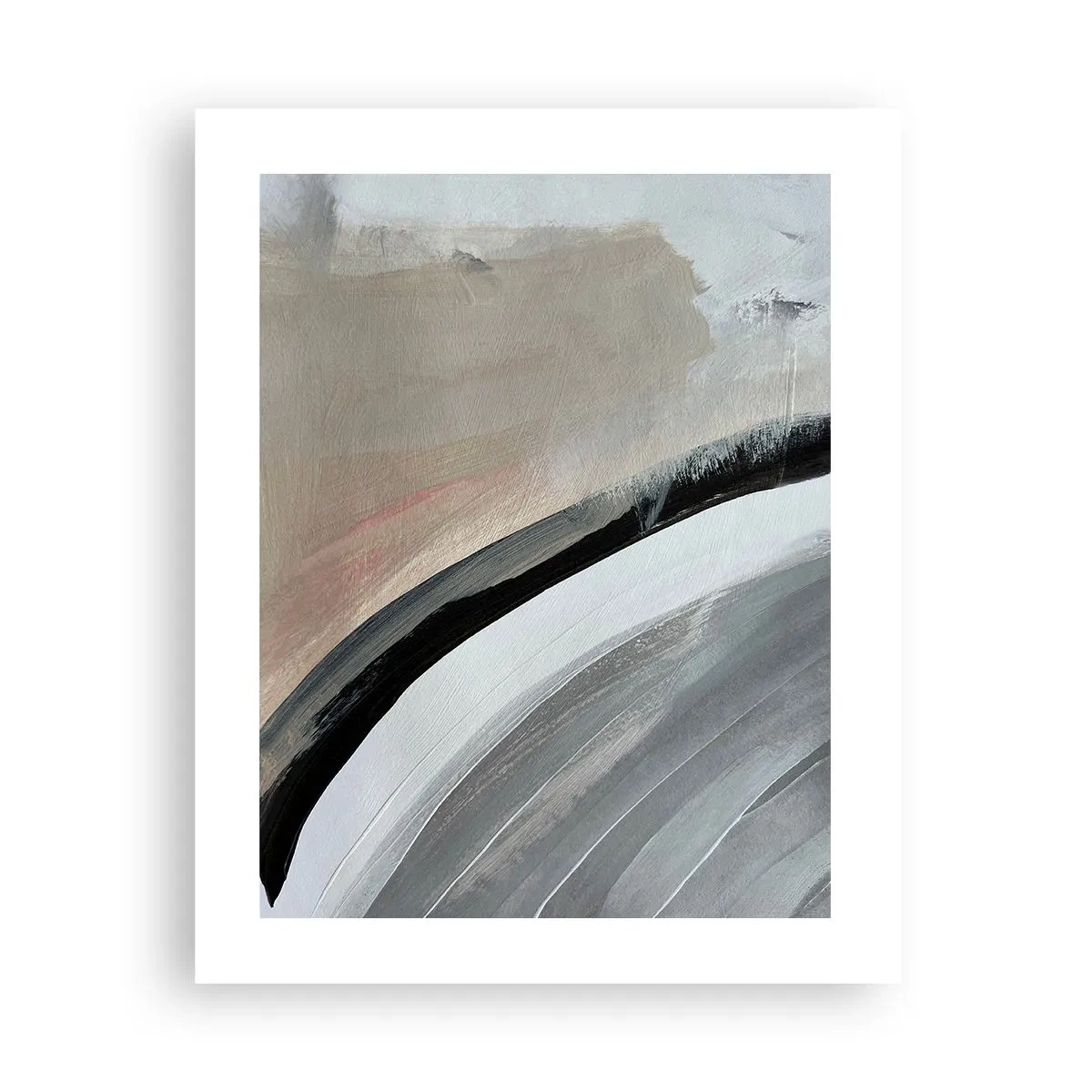 Affiche - Poster - Composition : arc de noir et gris - 40x50 cm