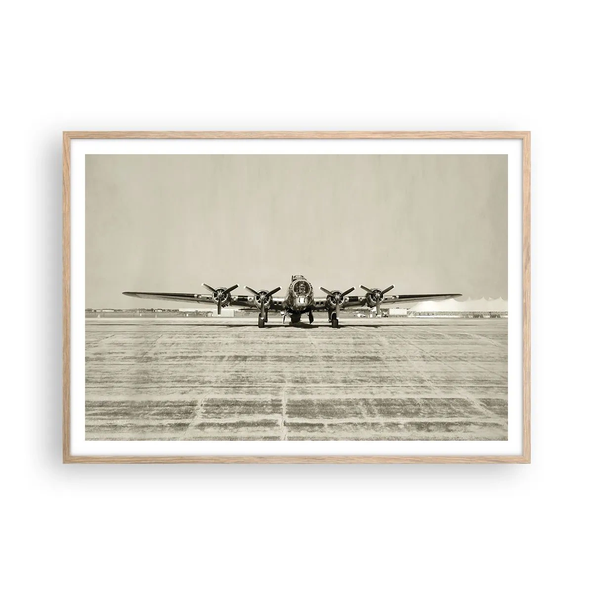 Affiche dans un chêne clair - Poster - Toujours prêt! - 100x70 cm