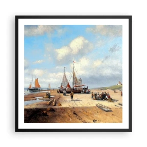 Affiche dans un cadre noir - Poster - Après une capture réussie - 60x60 cm