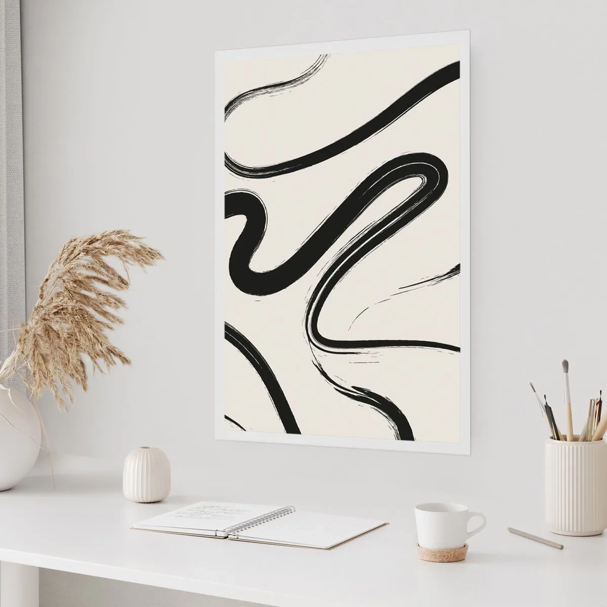 Affiche - Poster - Fantaisie en noir et blanc - 61x91 cm