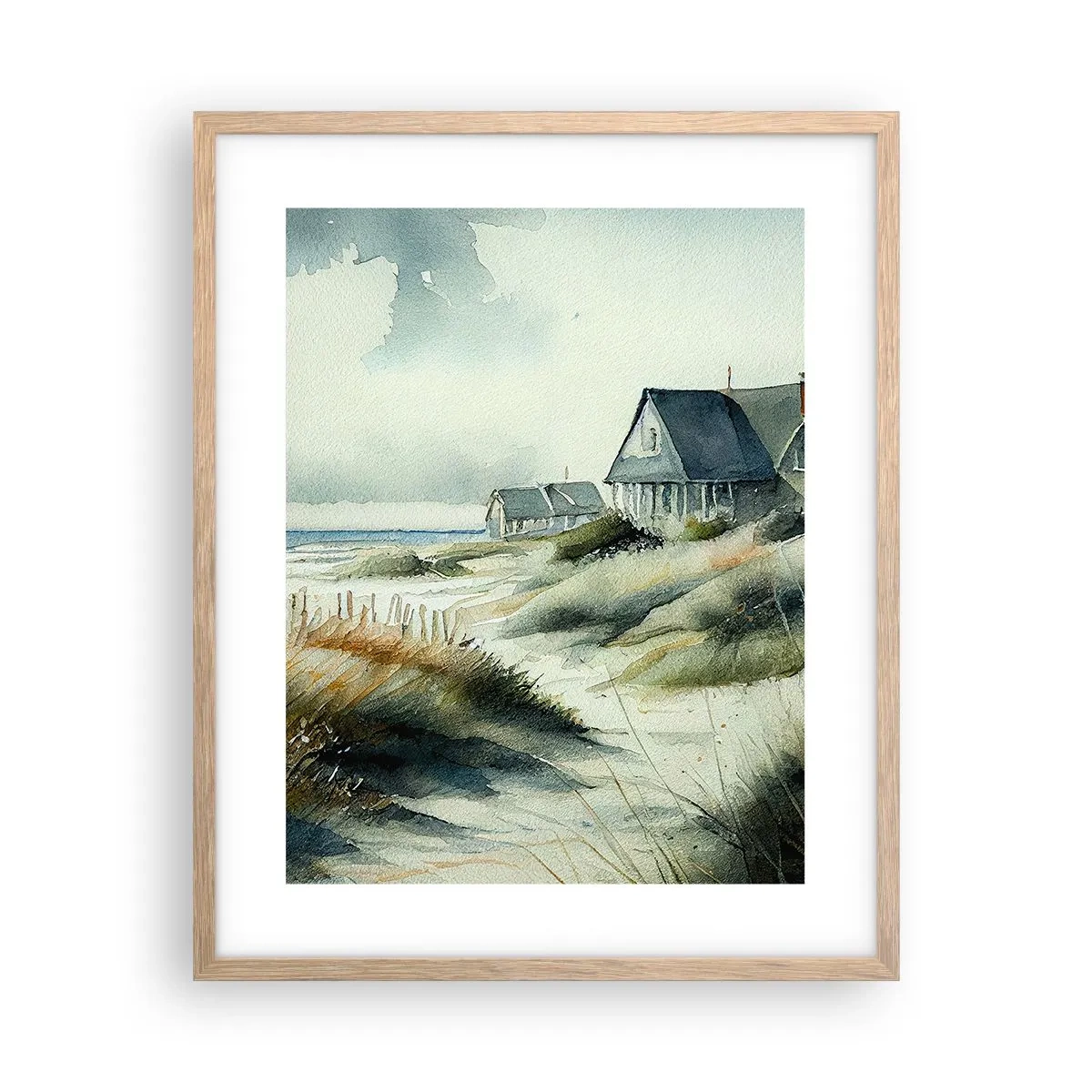 Affiche dans un chêne clair - Poster - Loin de l'agitation - 40x50 cm