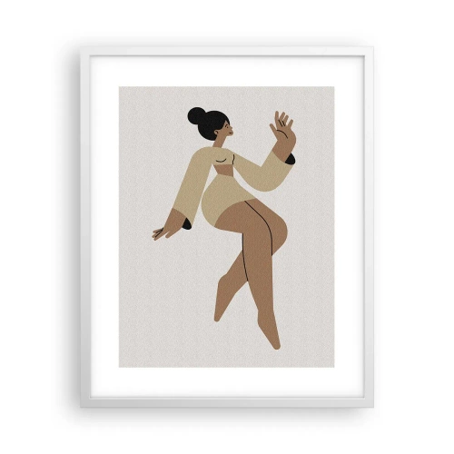 Affiche dans un cadre blanc - Poster - Une forme gracieuse - 40x50 cm