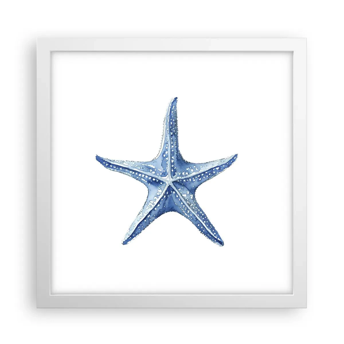Affiche dans un cadre blanc - Poster - Étoile de mer - 30x30 cm