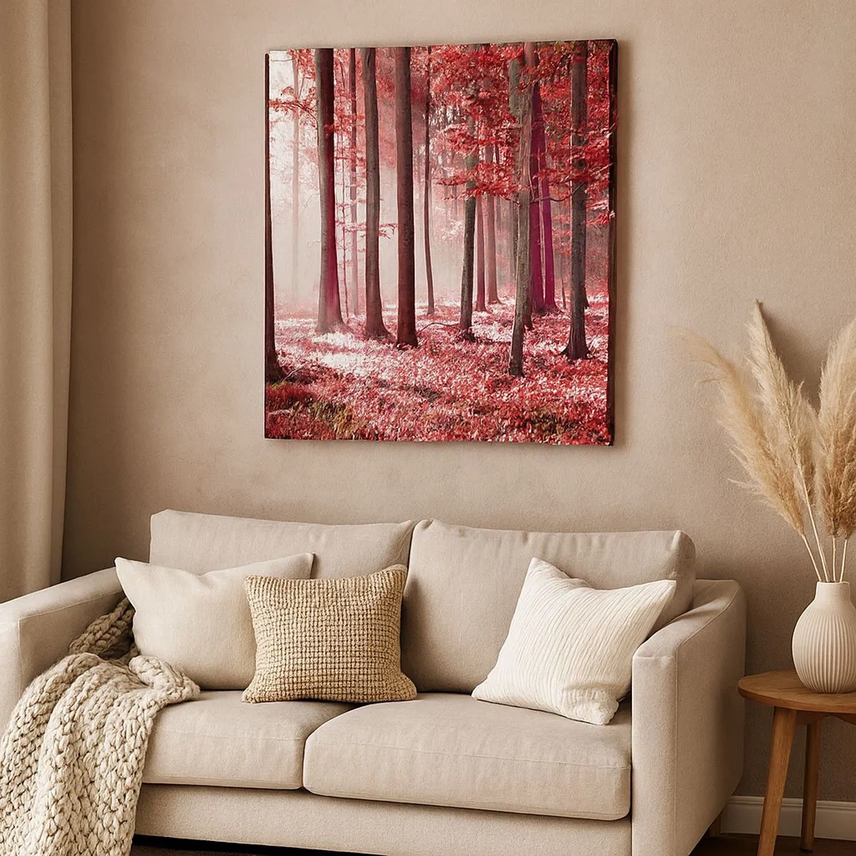 Impression sur toile - Image sur toile - Le rouge est tout aussi beau - 30x30 cm