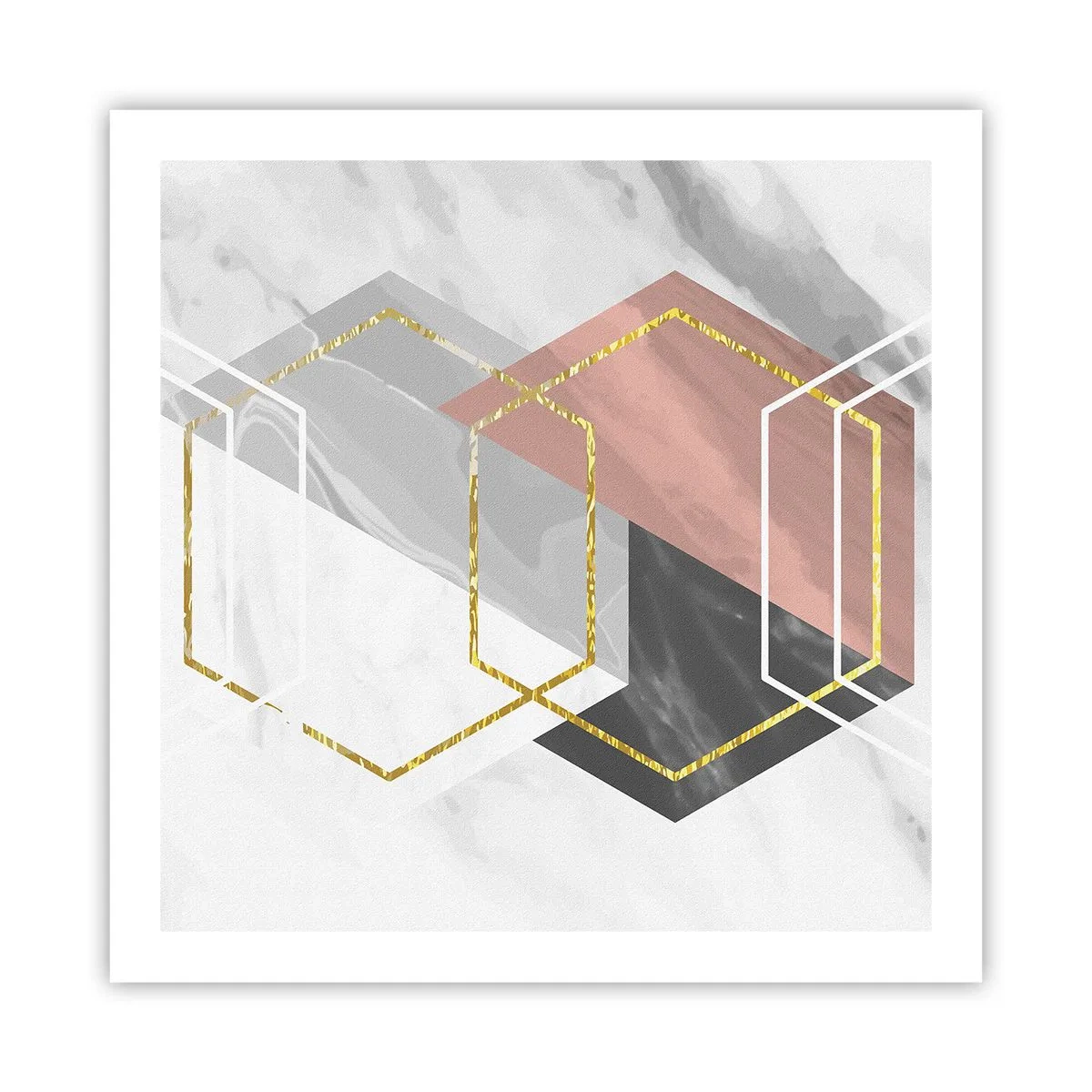 Affiche - Poster - Composition en chaîne - 60x60 cm