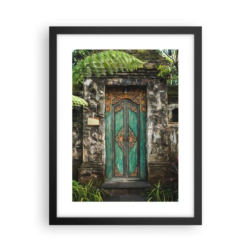 Affiche dans un cadre noir - Poster - Porte vers un monde exotique - 30x40 cm