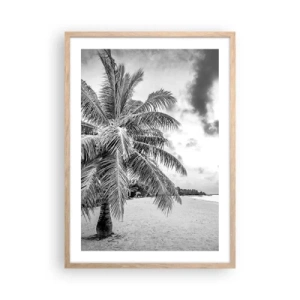 Affiche dans un chêne clair - Poster - Quand tu aspires à la solitude - 50x70 cm