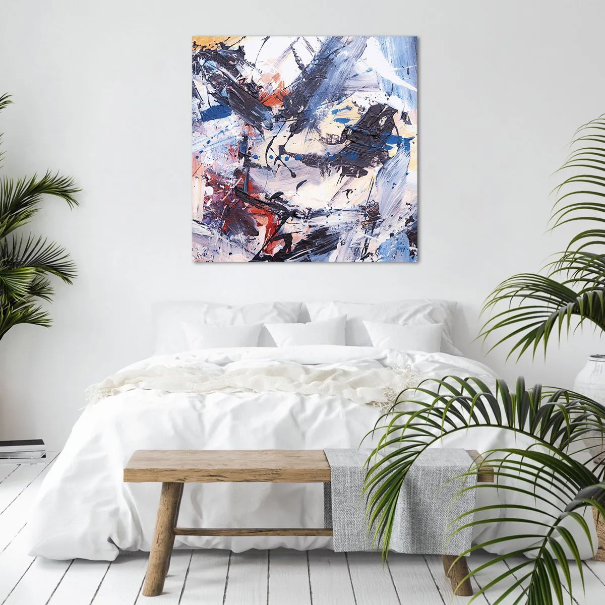 Impression sur toile - Image sur toile - La danse folle de l'abstrait - 40x40 cm