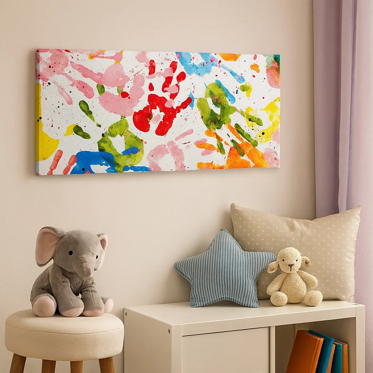 Impression sur toile - Image sur toile - Suivez les traces - 30x30 cm