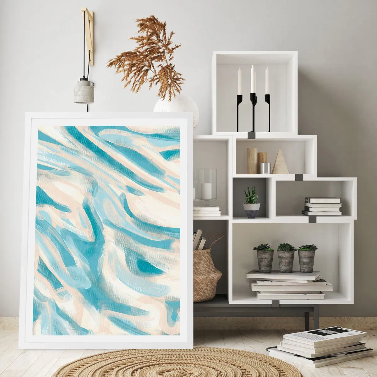 Affiche dans un cadre blanc - Poster - Brise printanière - 50x70 cm