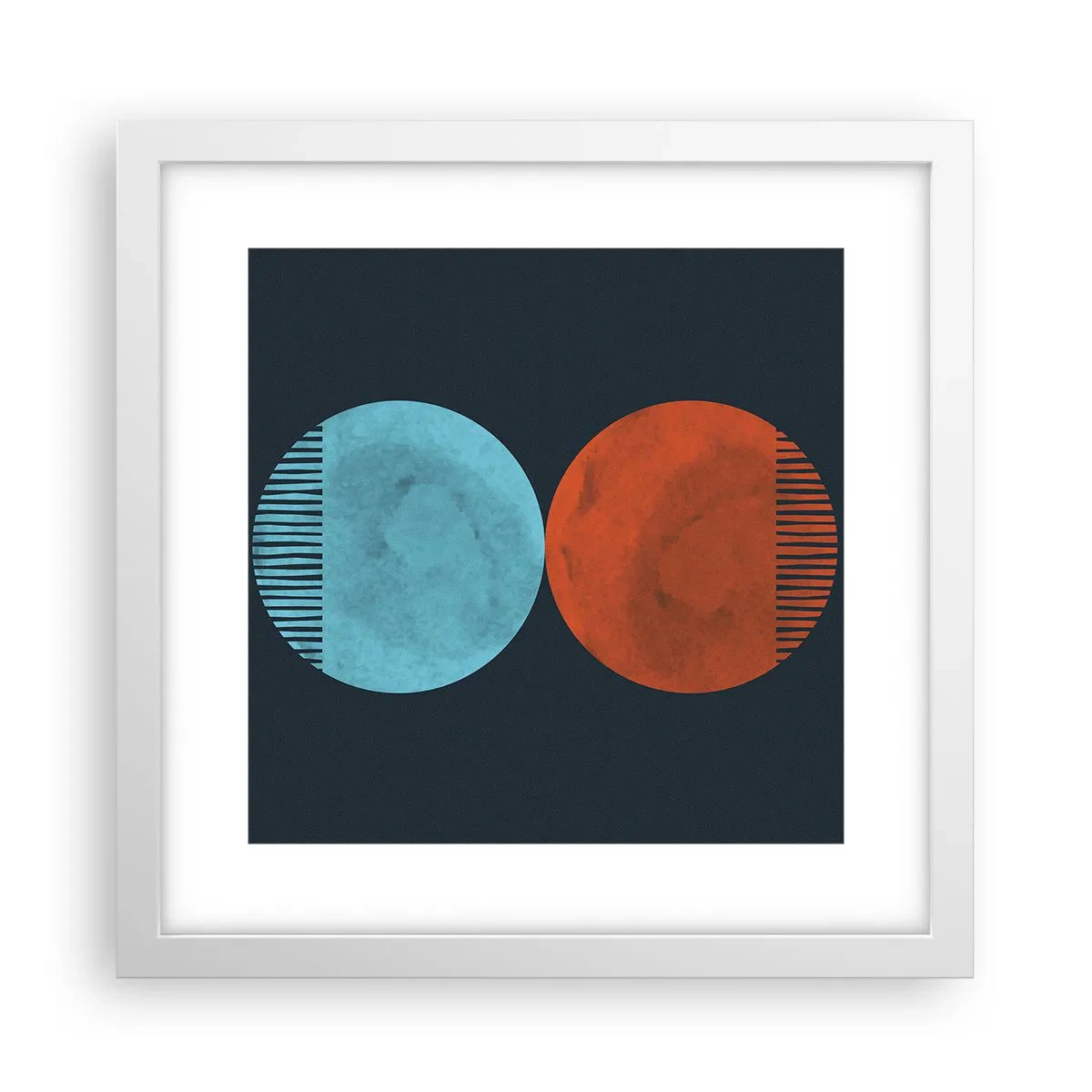 Affiche dans un cadre blanc - Poster - Seulement la géométrie ? - 30x30 cm