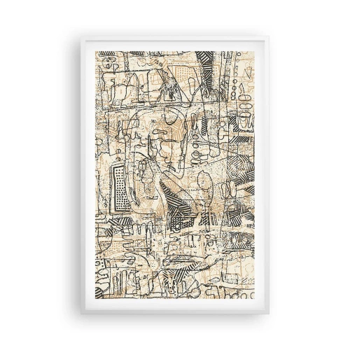 Affiche dans un cadre blanc - Poster - Il attend d'être décodé - 61x91 cm