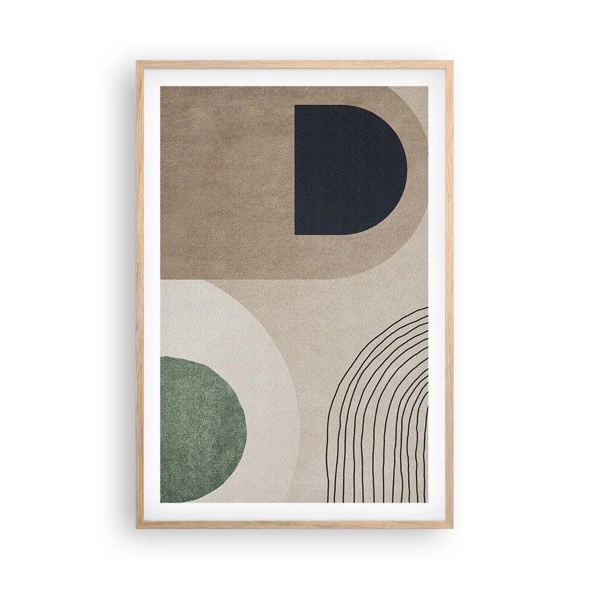 Affiche dans un chêne clair - Poster - La douceur de l'ovale - 61x91 cm