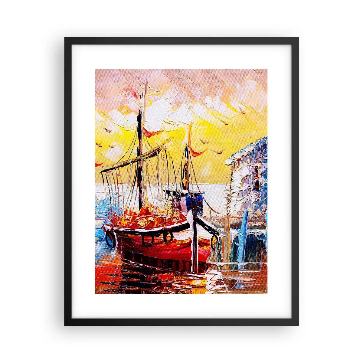 Affiche dans un cadre noir - Poster - Bon retour - 40x50 cm