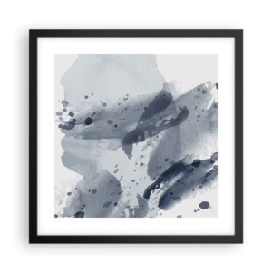 Affiche dans un cadre noir - Poster - Étude de la nature de l'eau - 40x40 cm